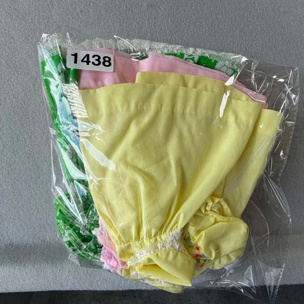 Vintage Baby Girl Clothing Lot 7 Pc Dresses Bloomers Lace Sears Mayfair Nannette